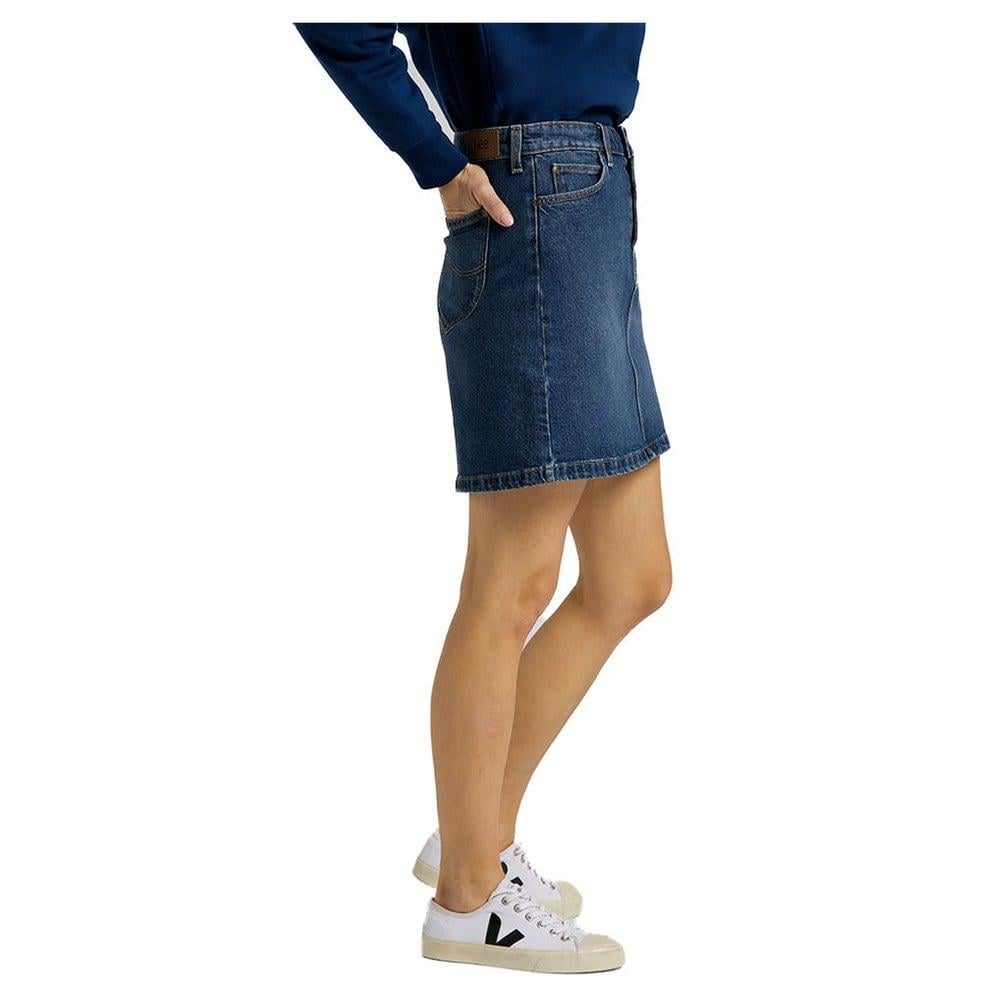 Ruddy skab Stillehavsøer Lee Jeans Button Fly A Line Skirt in Blue | Lyst