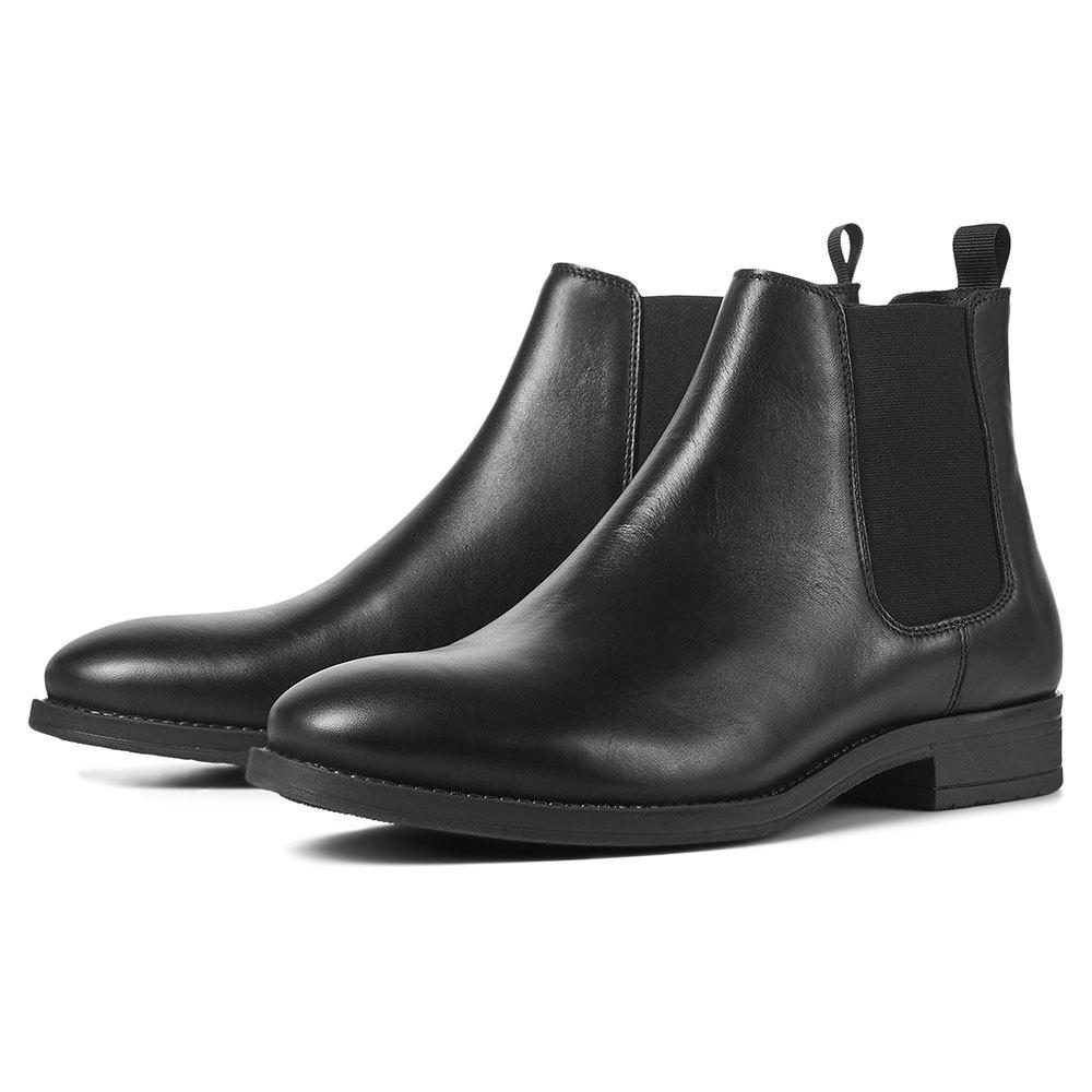 Jack & Jones Wargo Chelsea London Leather Boots in Black for Men | Lyst