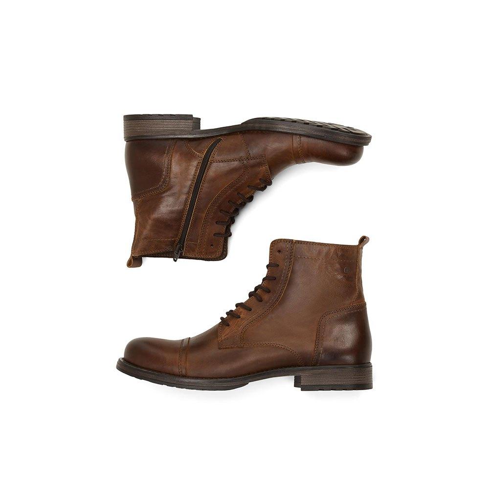 Jack & Jones Russel Leather Cognac 19 Boots in Brown for Men | Lyst