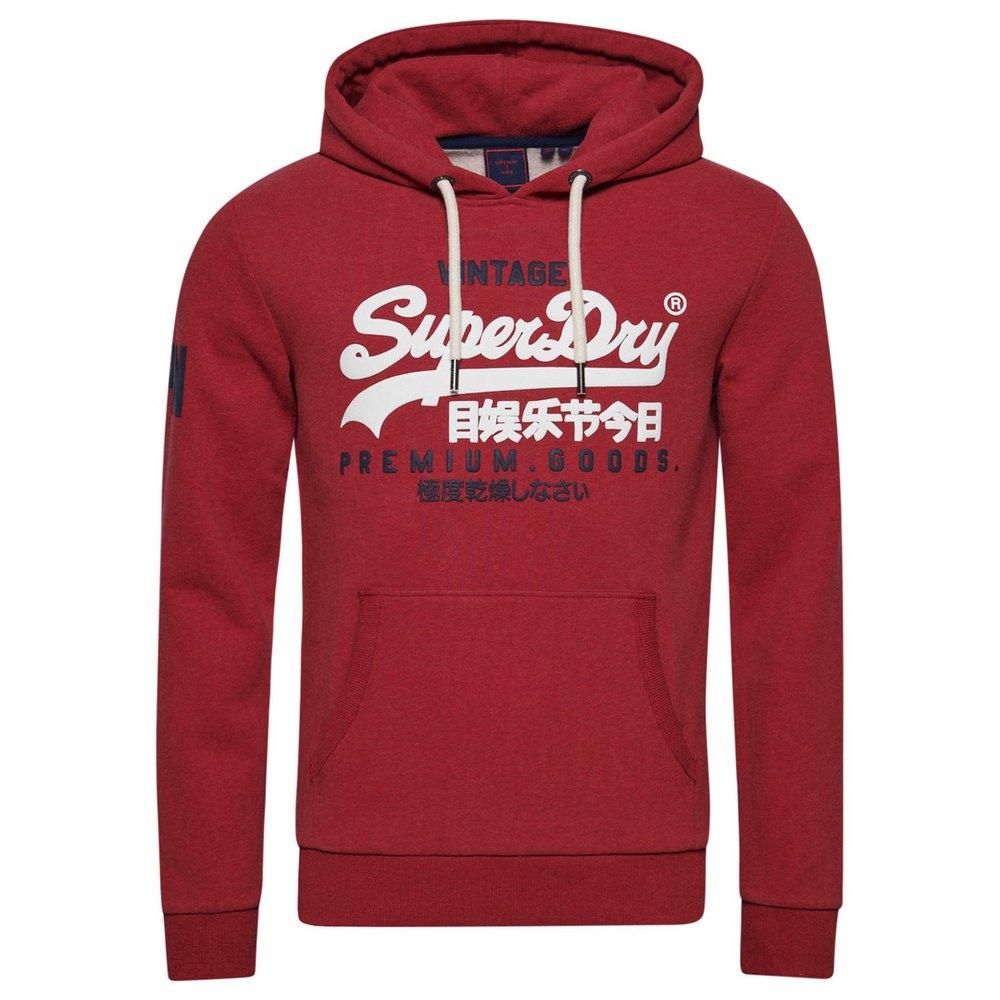 Superdry Hoodie Vintage Logo Emb Zip Track in Red for Men | Lyst