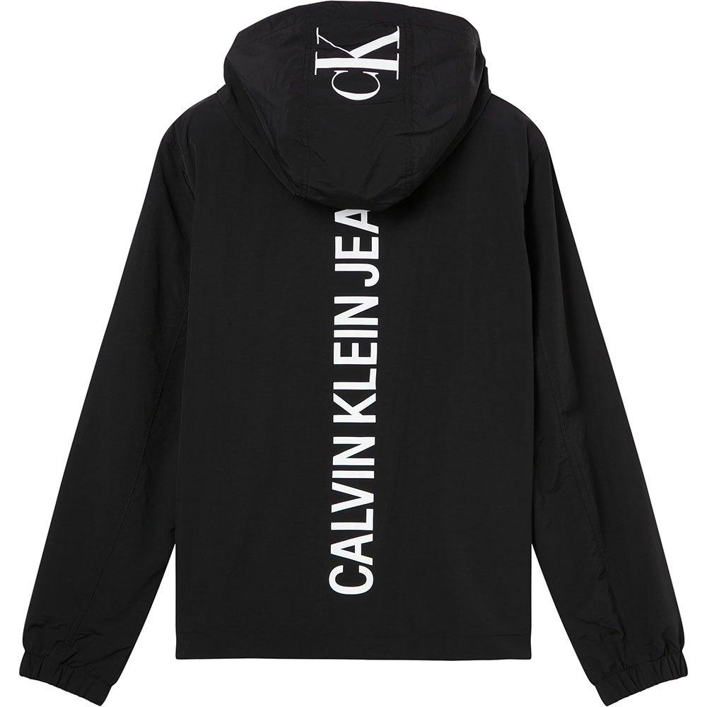 Calvin Klein Denim Vertical Logo Windbreaker L Ck Black for Men Lyst