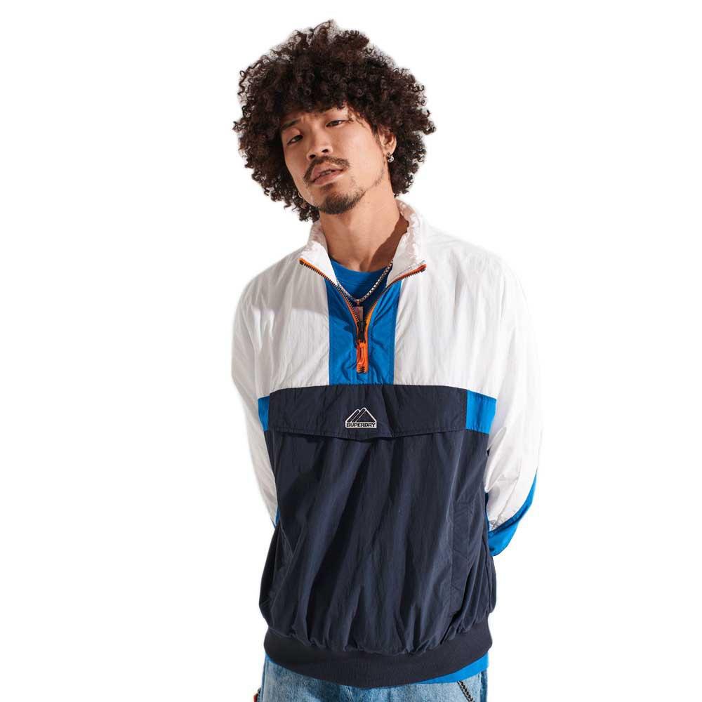 Superdry Colour Block Track Overhead Jacket in Blue for Men | Lyst