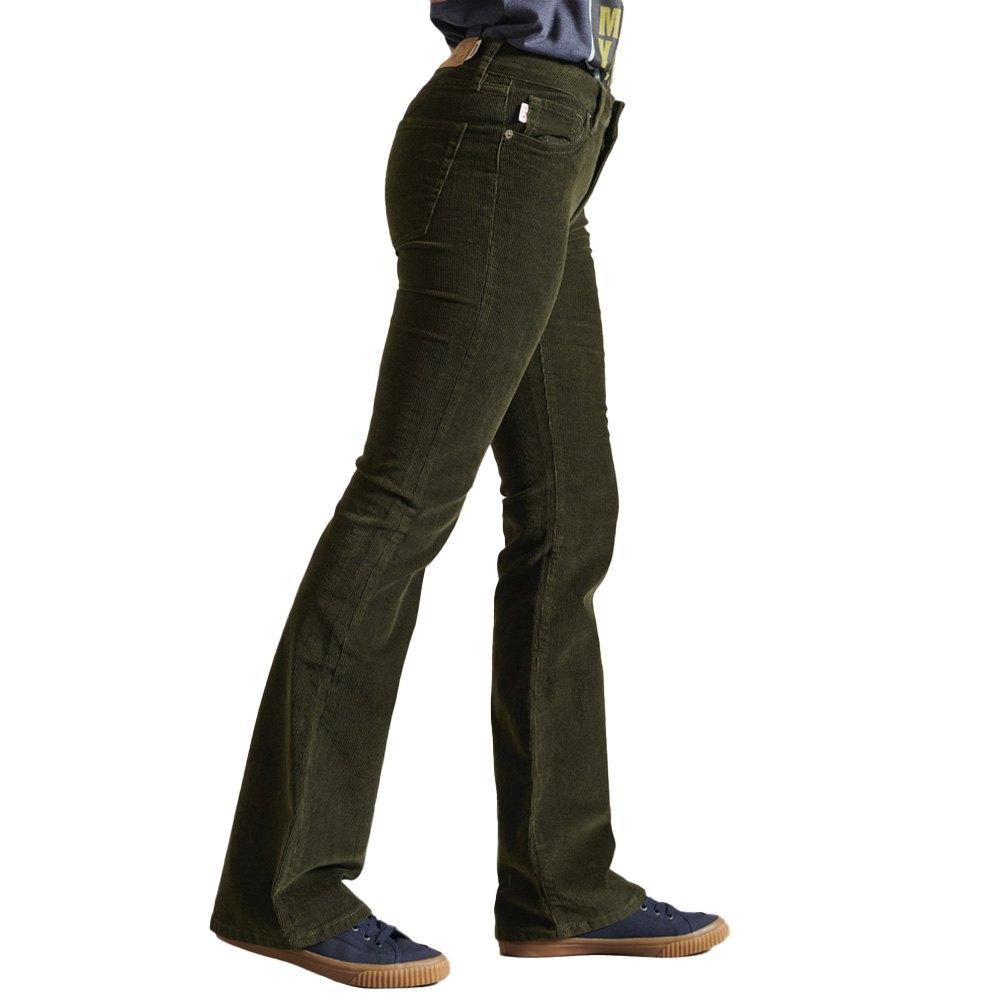 Superdry Mid Slim Flare Jeans in Green | Lyst