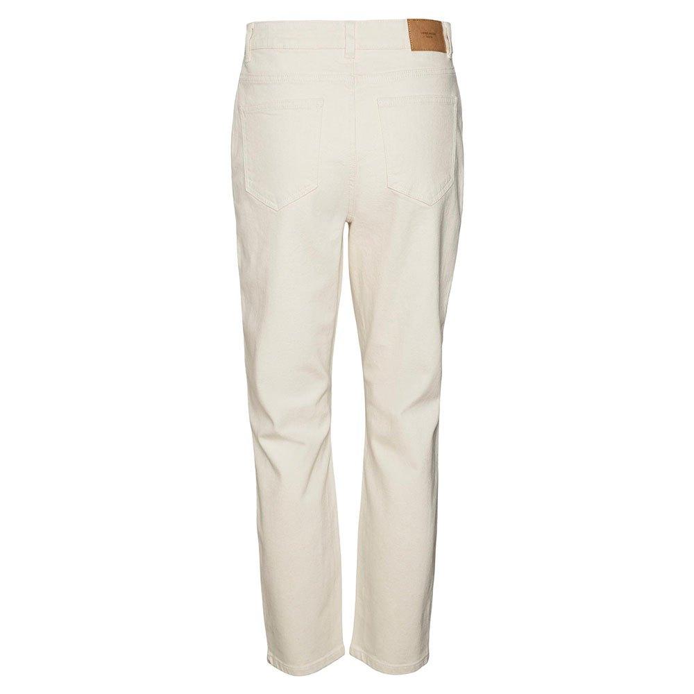 Vero Moda Brenda Straight Ankle Fit Jeans Natural | Lyst