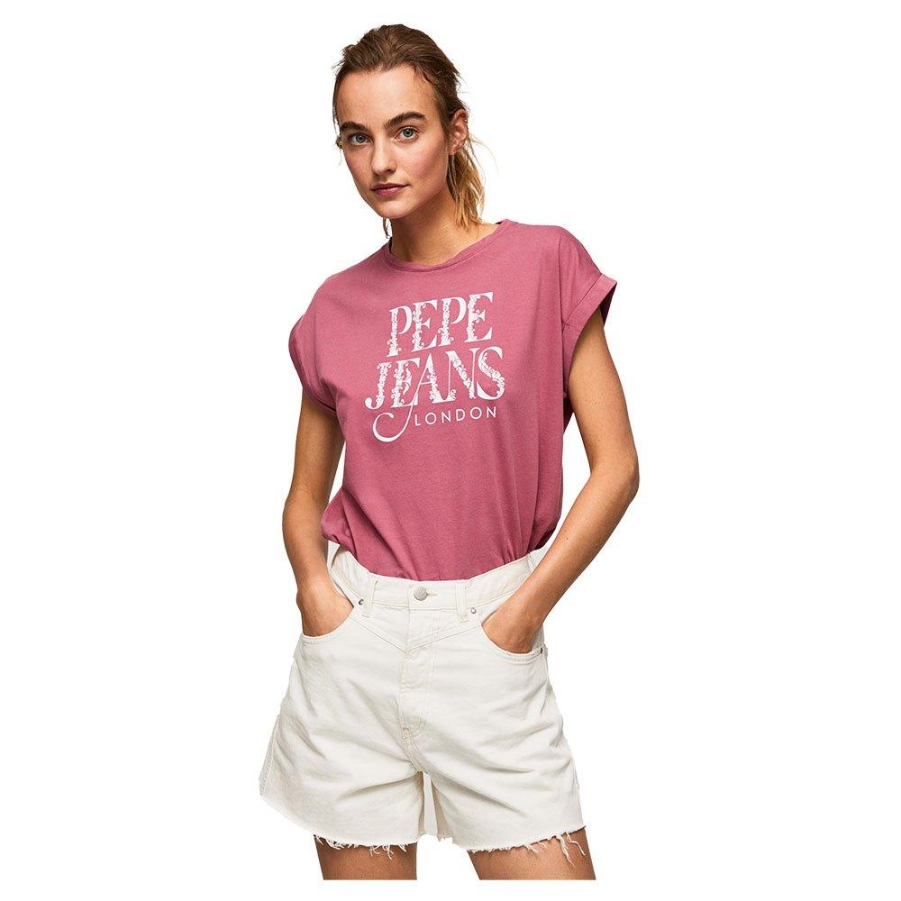 Pepe Jeans Linda Short Sleeve T-shirt in Red | Lyst