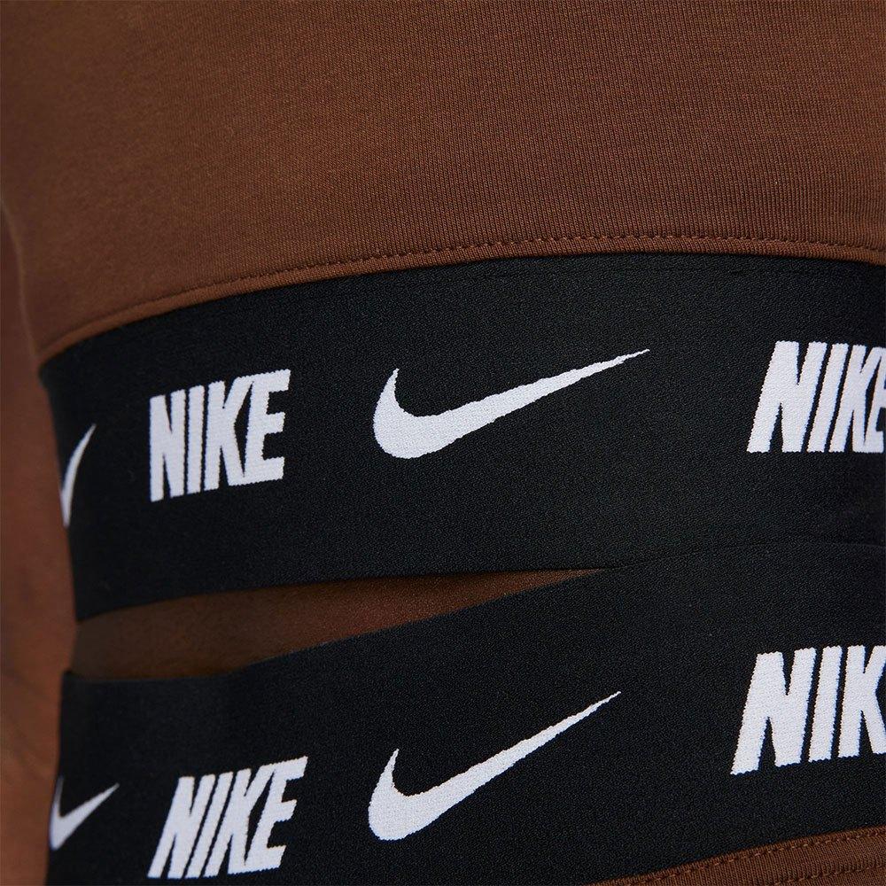 Nike Sportswear Crop Tape Sleeveless T-shirt in Brown | Lyst