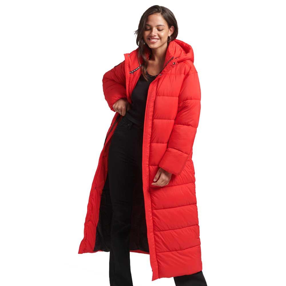 Superdry Code Xpd Cocoon Longline Jacket in Red | Lyst