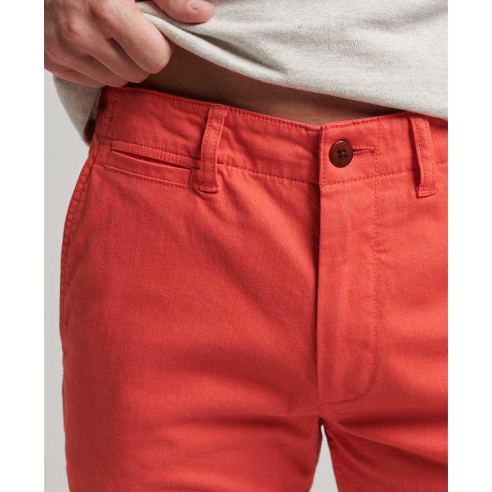 Superdry Officers Slim Chino Pants in Red for Men | Lyst