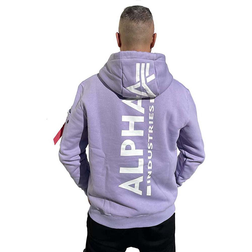 Alpha Industries Back Print Hoodie in Purple for Men | Lyst