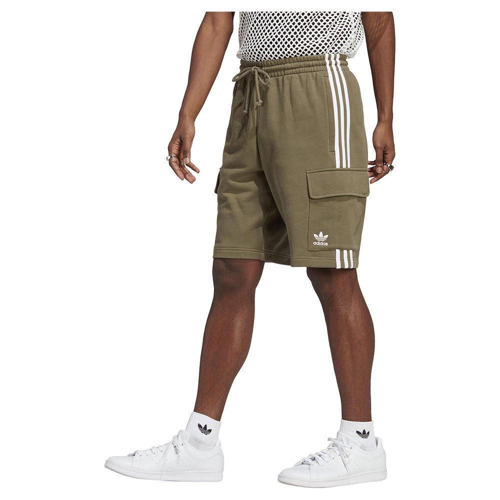 adidas Originals Adicolor Classics 3 Stripes Cargo Shorts in Green for Men  | Lyst