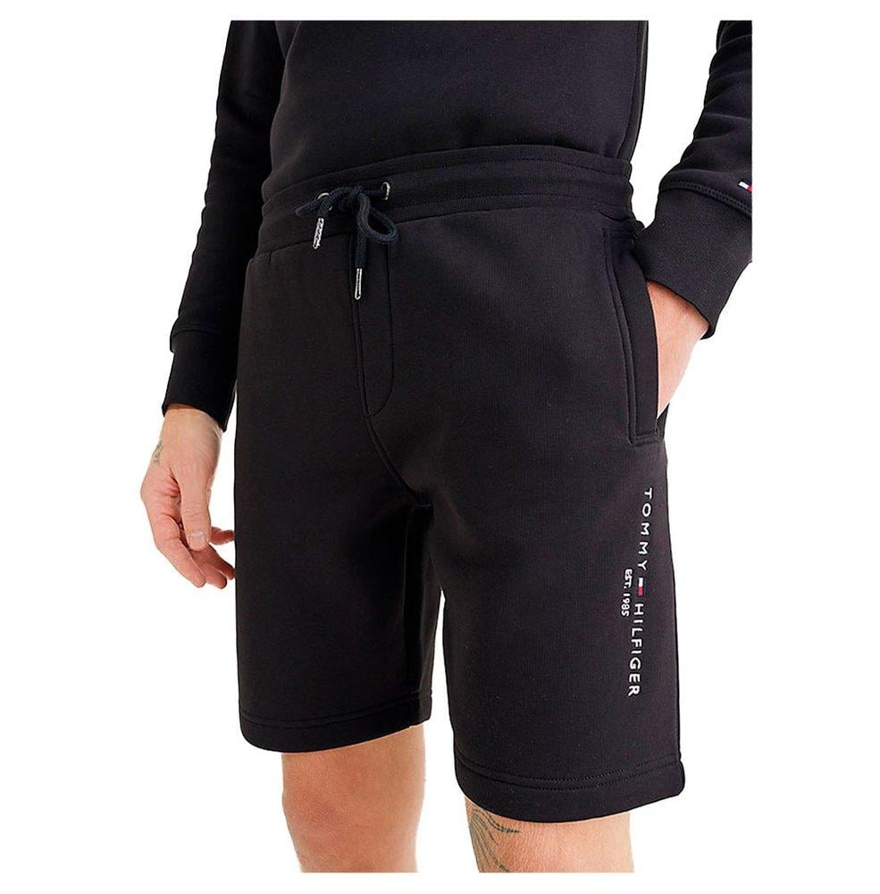 Tommy Hilfiger Toy Hilfiger Logo Sweat Shorts in Black for Men Lyst