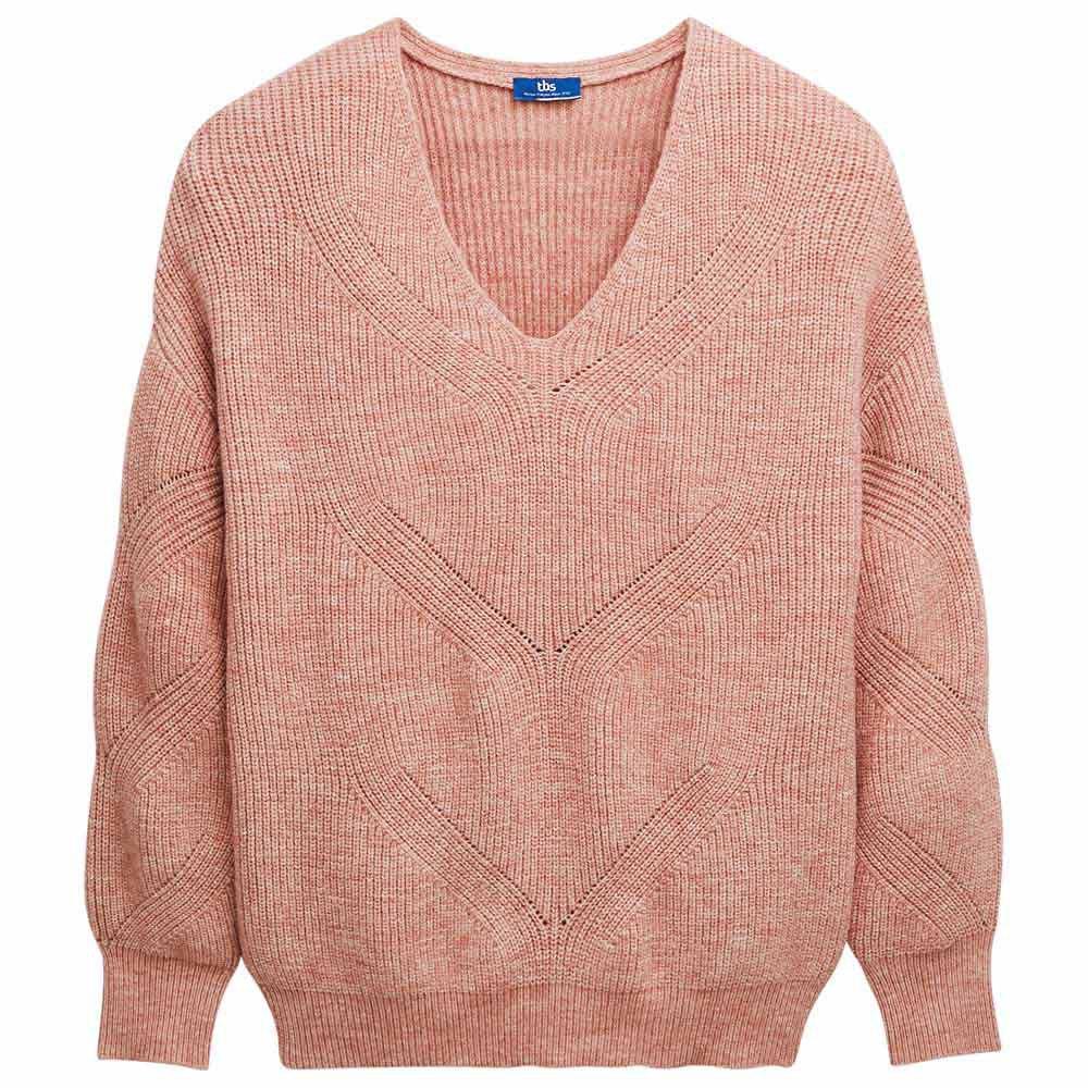 Tbs Esterpul V Neck Sweater in Pink | Lyst