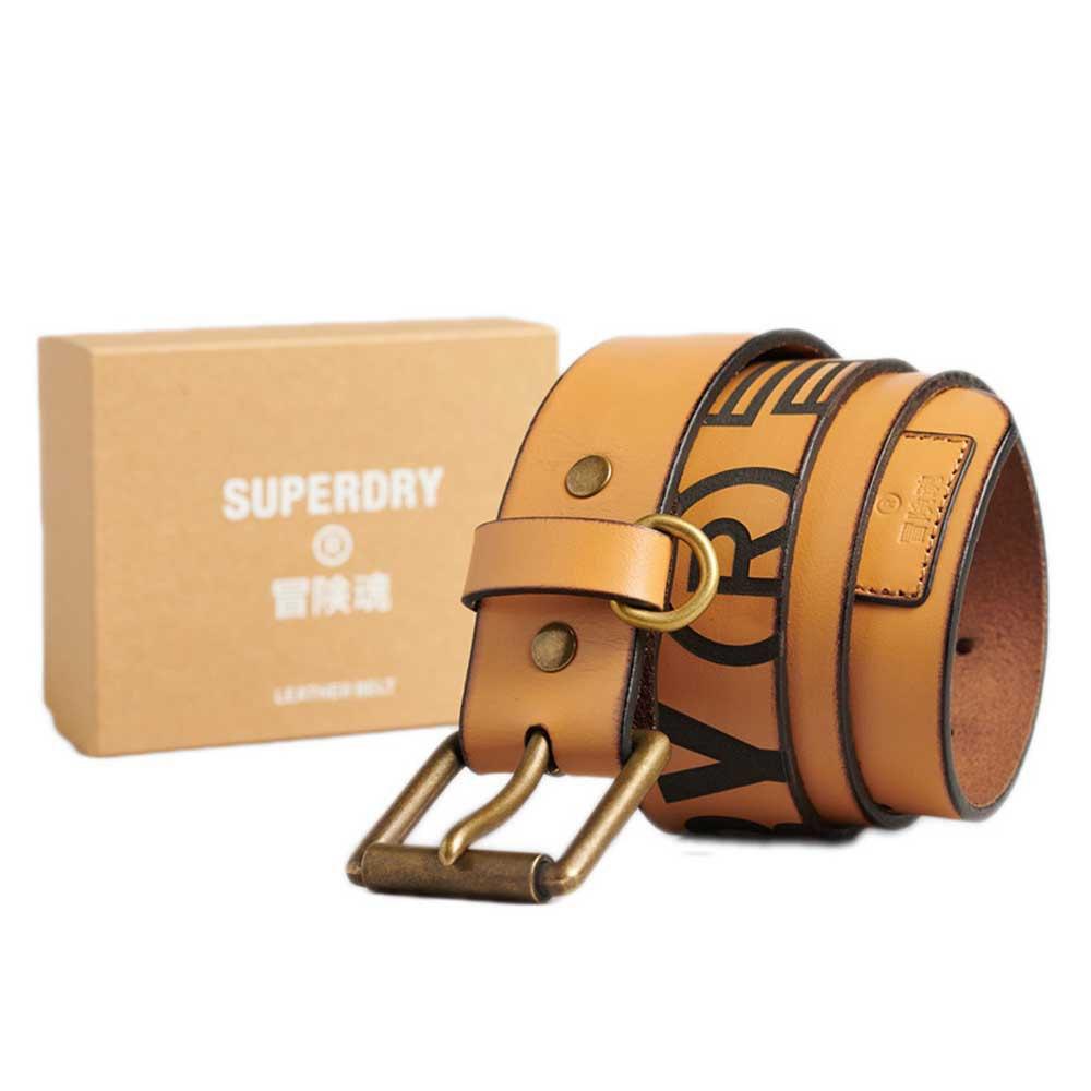 Superdry Emboss Leather Gift Box Belt in Tan (Natural) for Men | Lyst