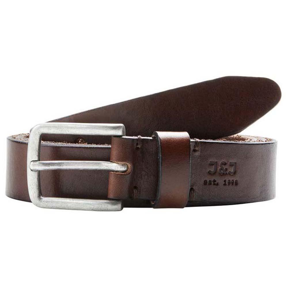 Jack & Jones Leather Belt Mens Genuine Slight Sheen Roller Buckle Jaclee