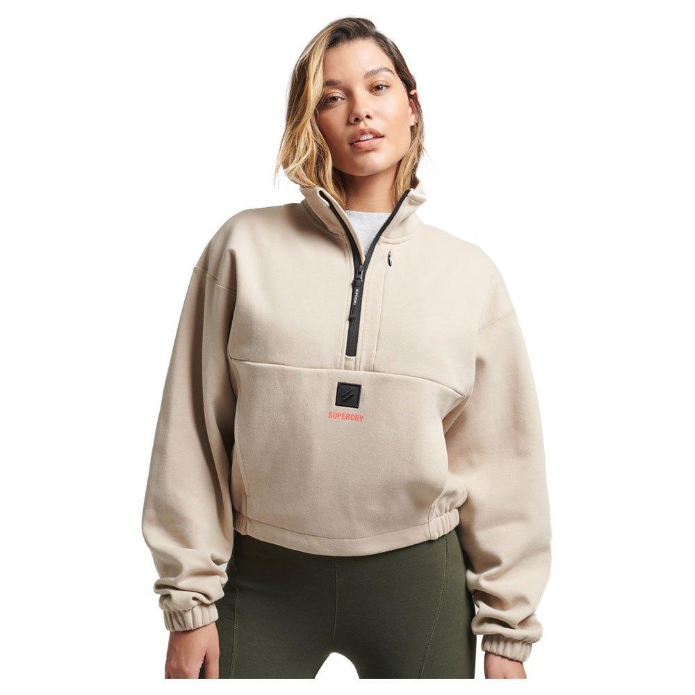 Superdry Uperdry Code Tech Batwing Half Zip Weathirt in Natural | Lyst