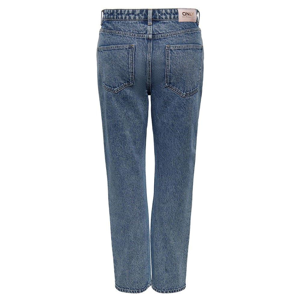 ONLY Mom Fit High Waist Jeans in Blue Lyst