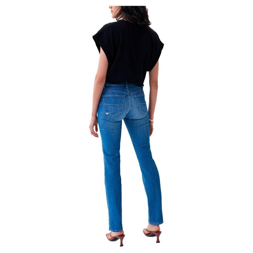 Salsa Jeans Push Up Destiny Slim Fit High Waist Jeans in Blue | Lyst