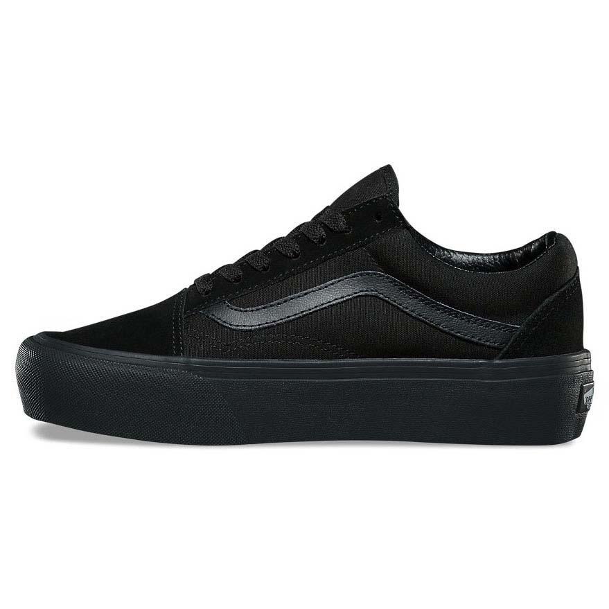 vans old skool trainers in triple black