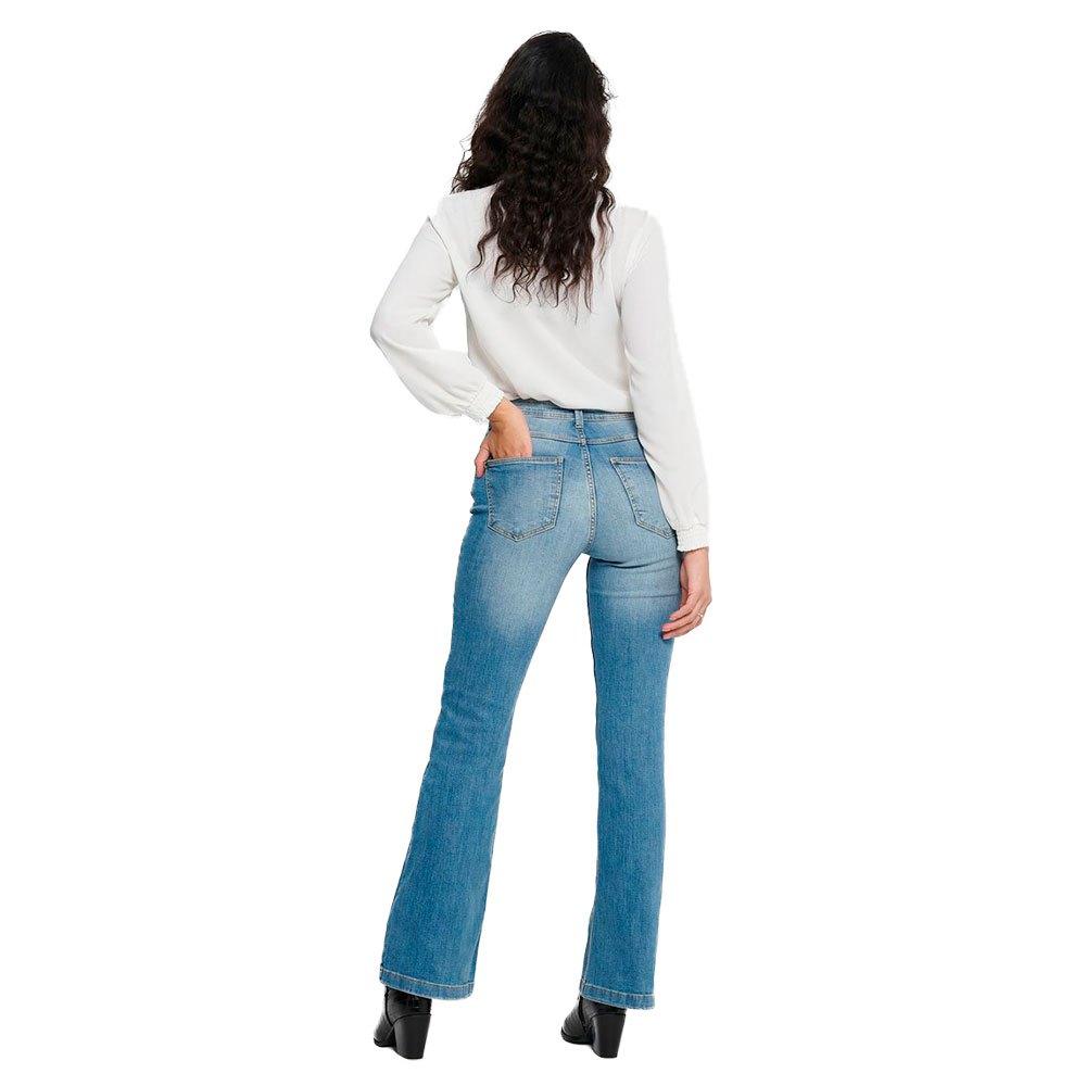 Jdy Flora Life Flared High Jeans in Blue | Lyst