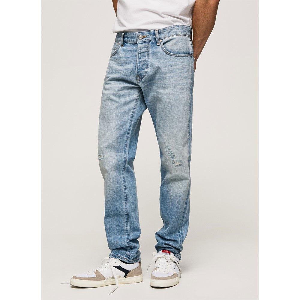 Pepe Jeans Stanley Selvedge Relaxed Fit Regular Waist Jeans in Blue for Men  | Lyst