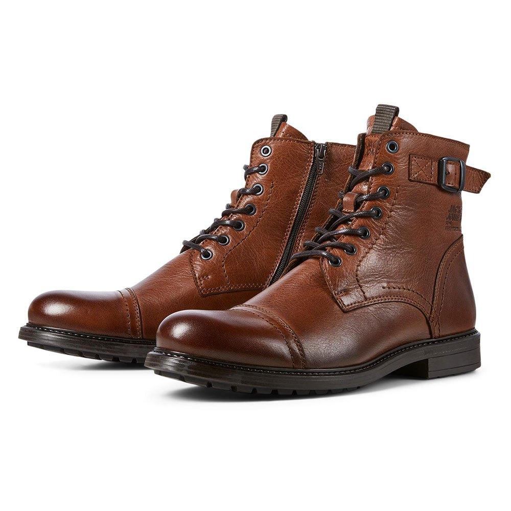 Jack & Jones Wshelby Sn Leather Boots in Brown for Men | Lyst