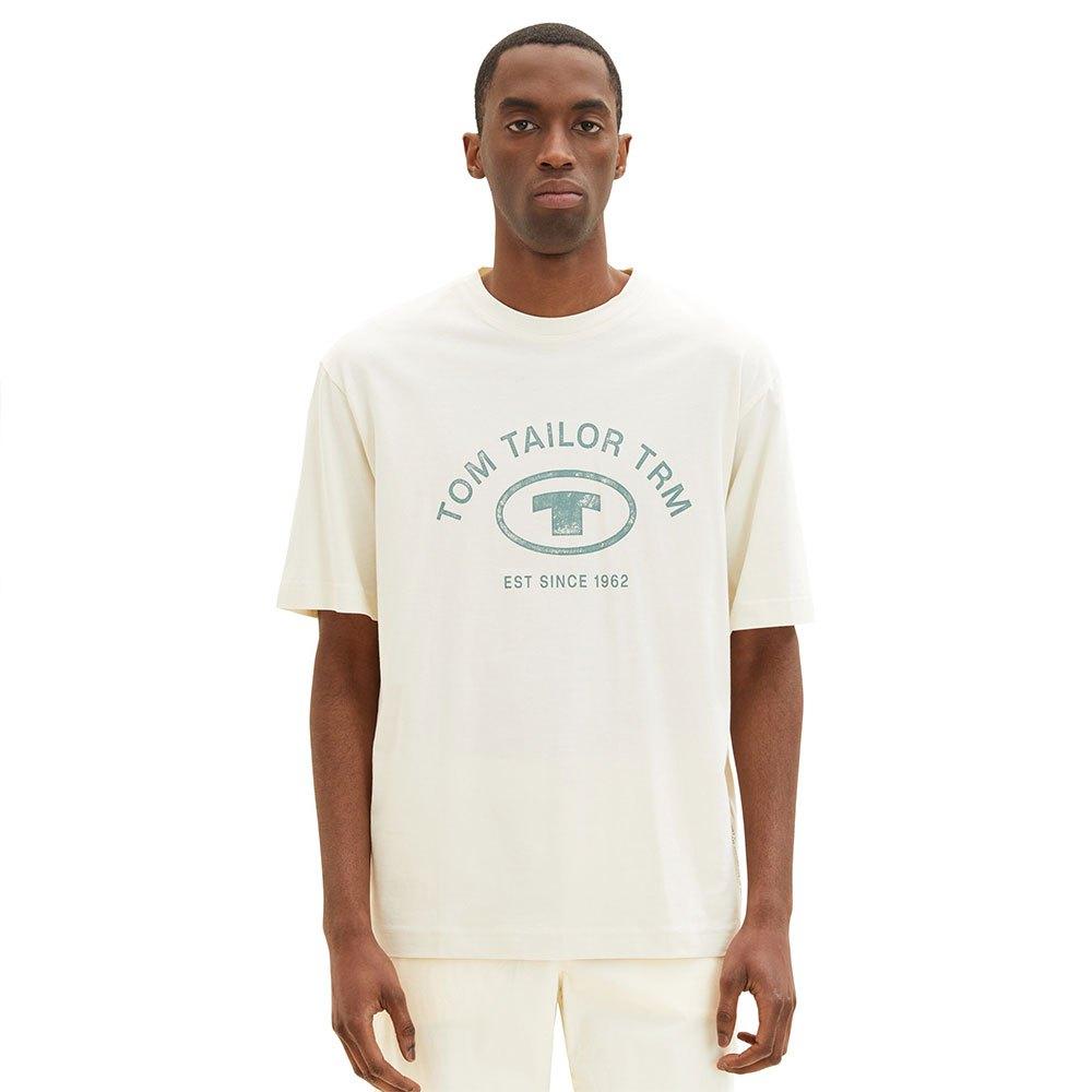 Tom Tailor Relaxed Logo 1035618 Short Sleeve Crew Neck T-shirt in White for  Men | Lyst