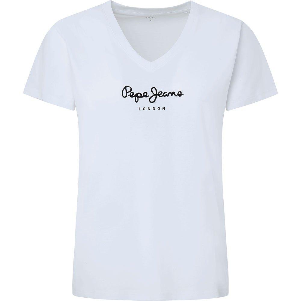 Pepe Jeans Pepe Jean Wendy V Neck Hort Eeve T-hirt in White | Lyst