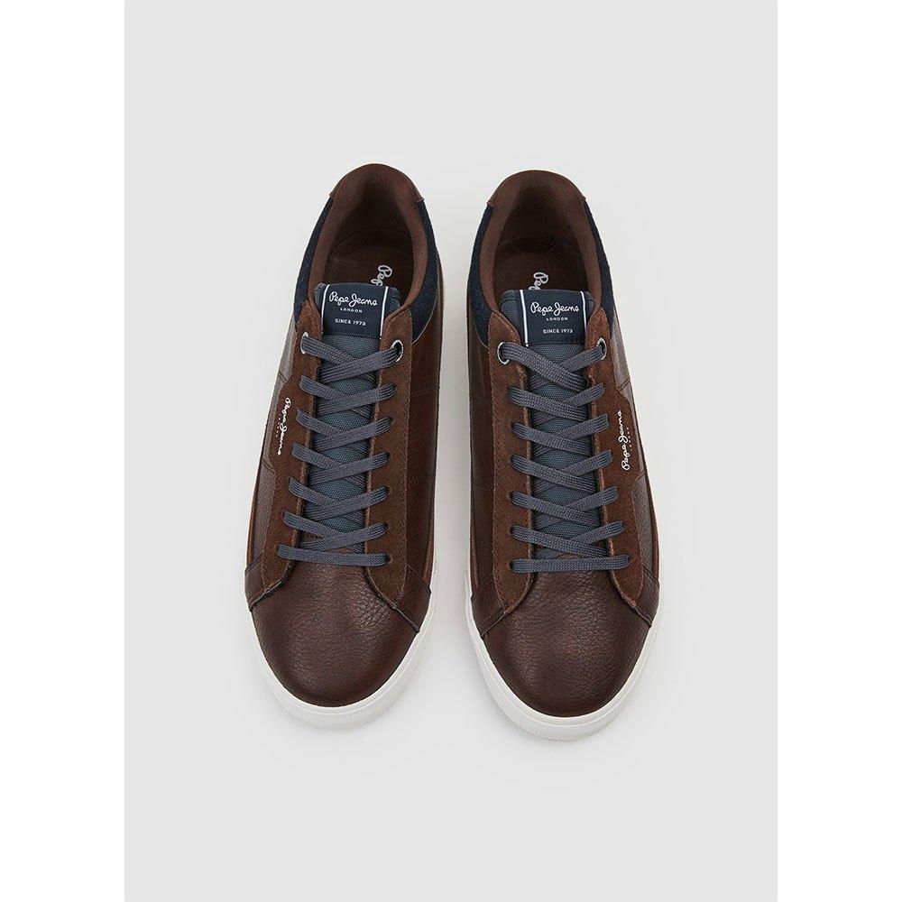 Pepe Jeans Barry Smart Trainers in Brown for Men | Lyst