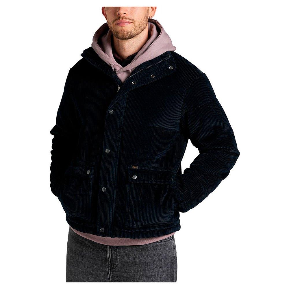 Lee Jeans Cord Puffer Jacket in Black for Men | Lyst