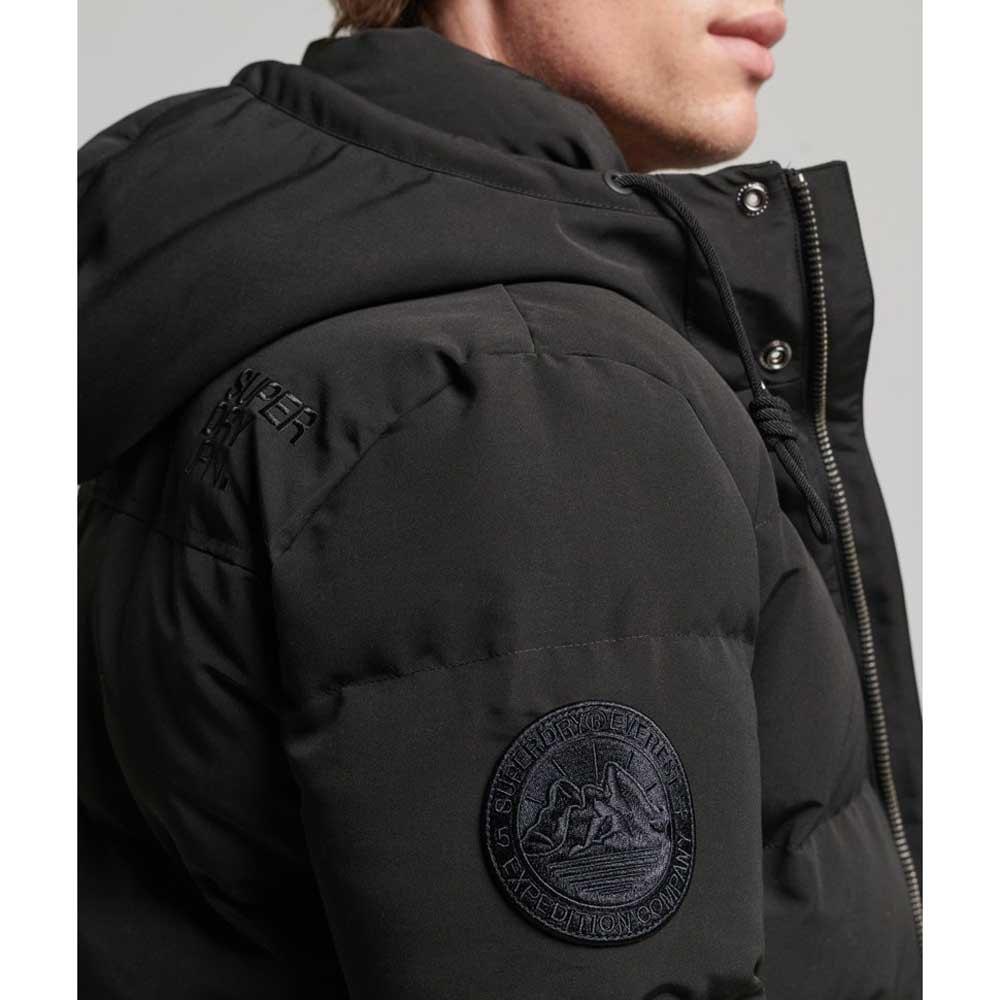 Superdry Everest Hooded Puffer Jacket Back Man in Black for Men | Lyst