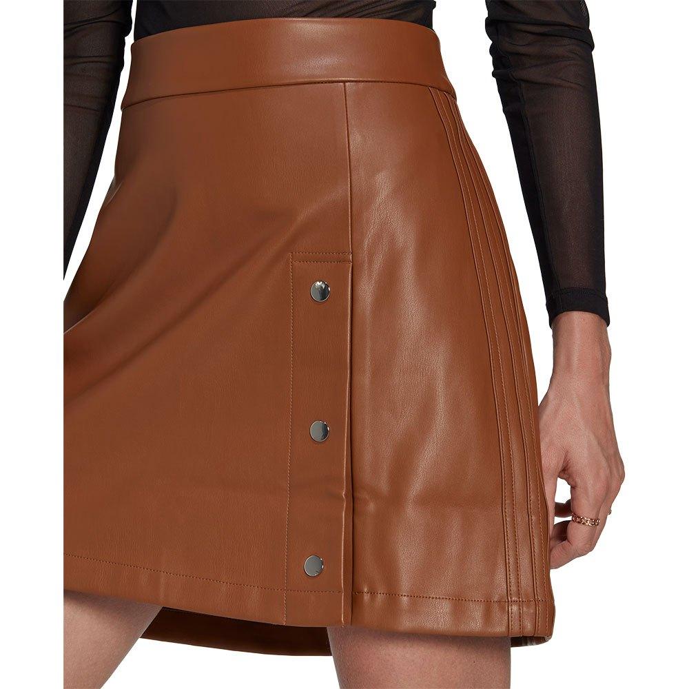 adidas Originals Faux L Skirt in Brown | Lyst