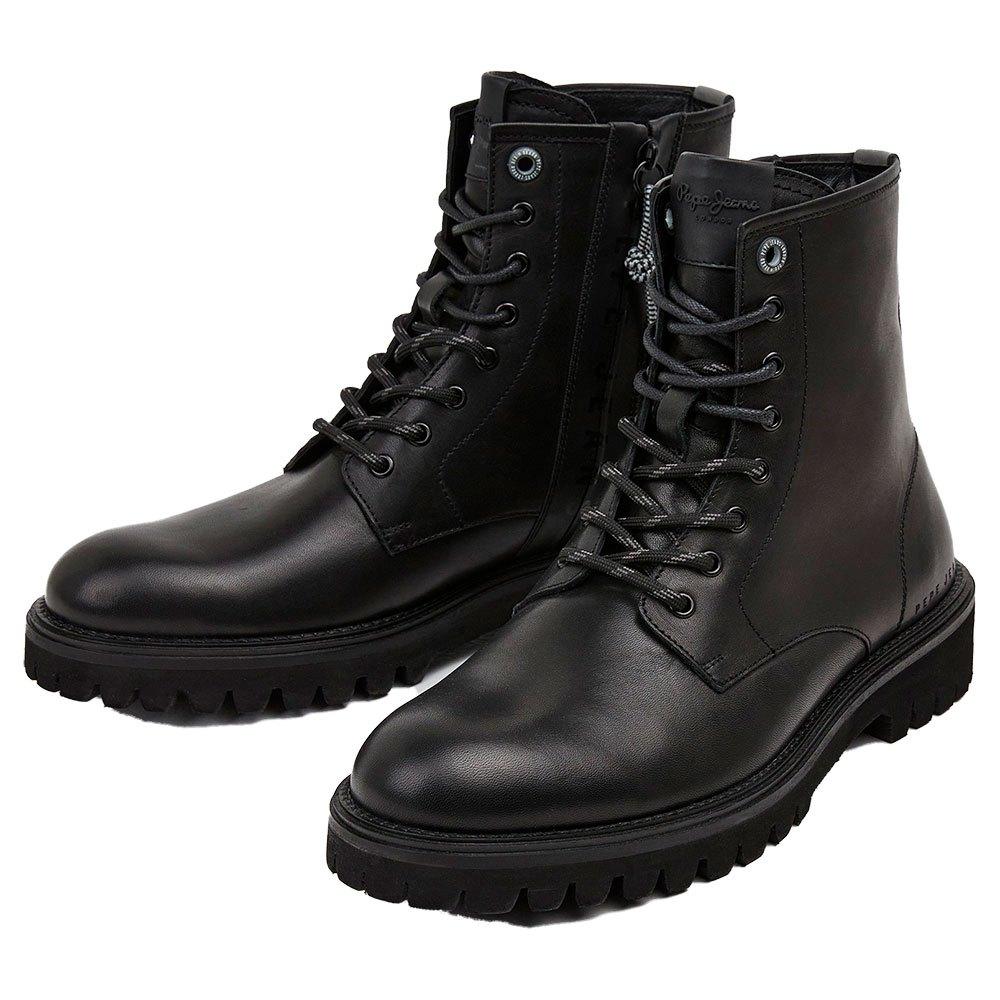 Pepe Jeans Trucker Laces Boots in Black for Men | Lyst
