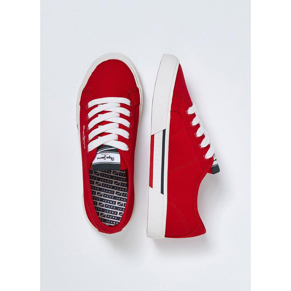 Pepe Jeans Brady Basic Trainers in Red for Men | Lyst