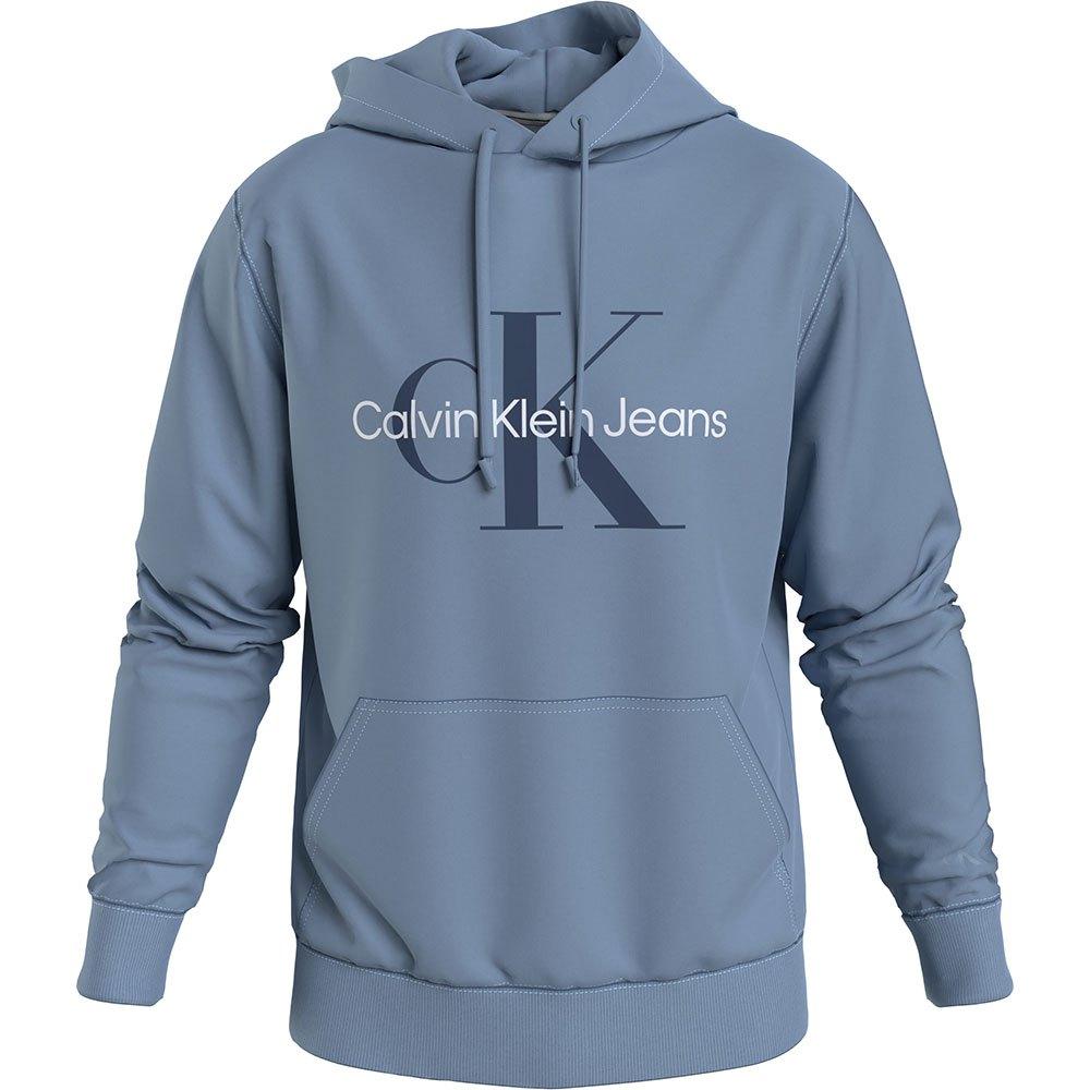 Calvin Klein Seasonal Monologo Regular Hoodie in Blue for Men | Lyst