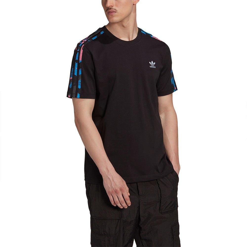 adidas Originals Cotton 3 Stripes Camo Short Sleeve T-shirt in Black for  Men | Lyst