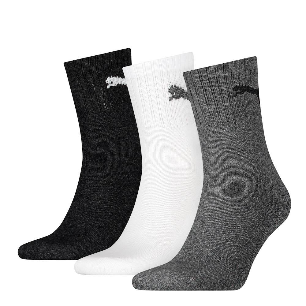 PUMA Short Crew Socks 3 Pairs in Grey / White / Black (Black) for Men | Lyst
