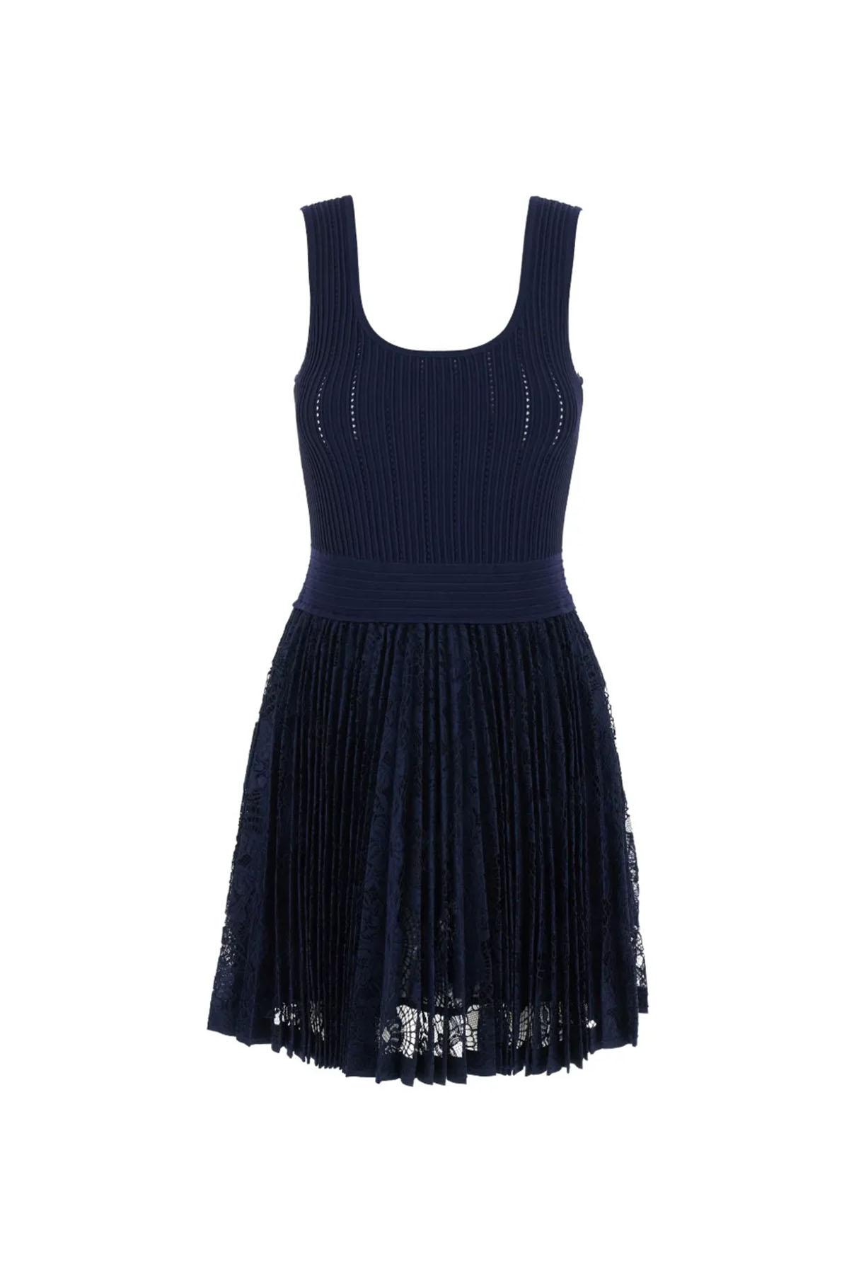 jonathan simkhai blue lace dress Lace Pattern Midi Length Dress