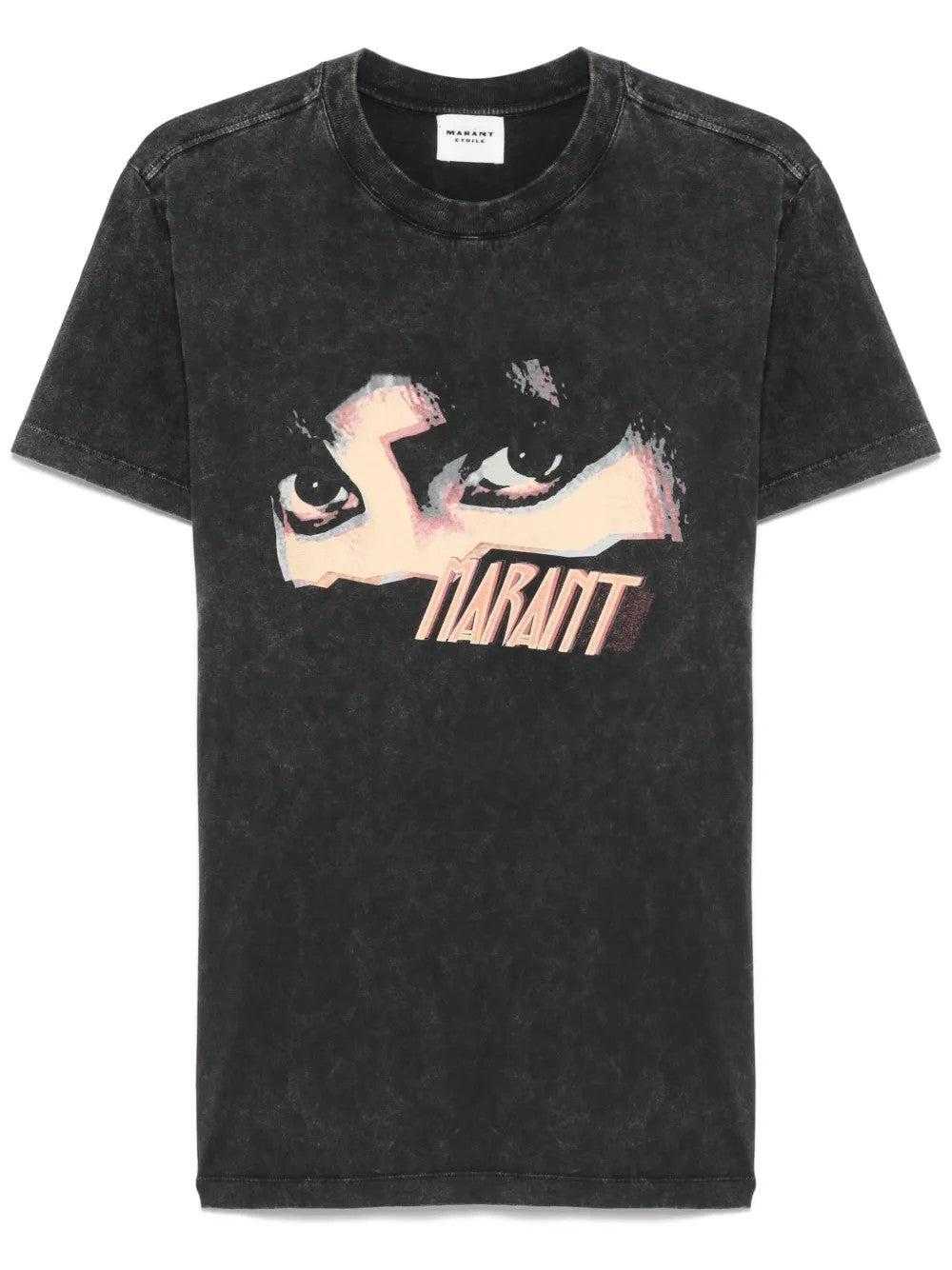 Tシャツ・カットソー Isabel Marant Gathered Detail Short-Sleeve T-Shirt 24PTS0001FC-B1N13E-20WH-A.jpg?