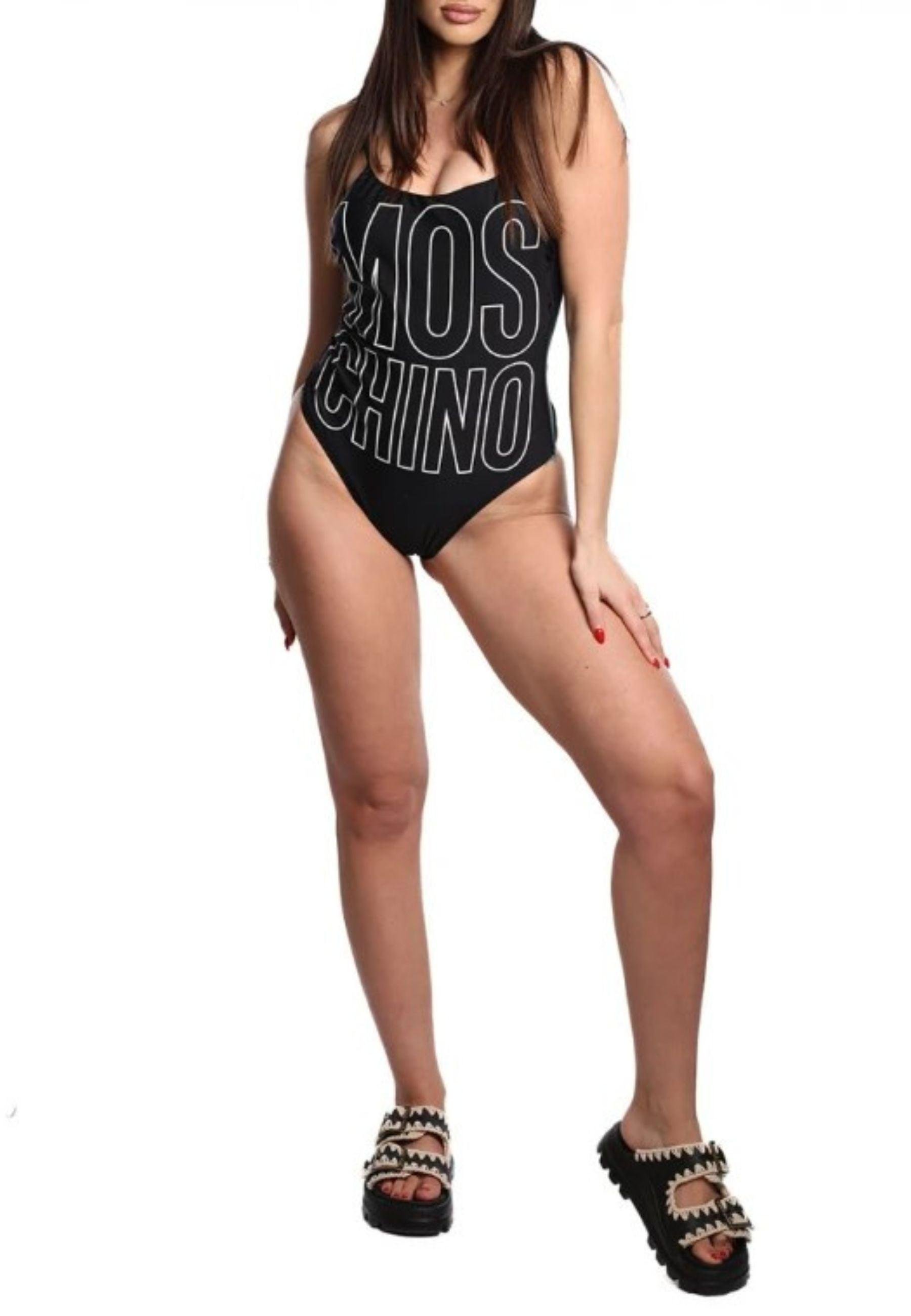 ワンピース水着 MOSCHINO COUTURE Woman Swimsuit Black 42050475 1555 Black logo-print swimsuit Moschino - women - MOSCHINO