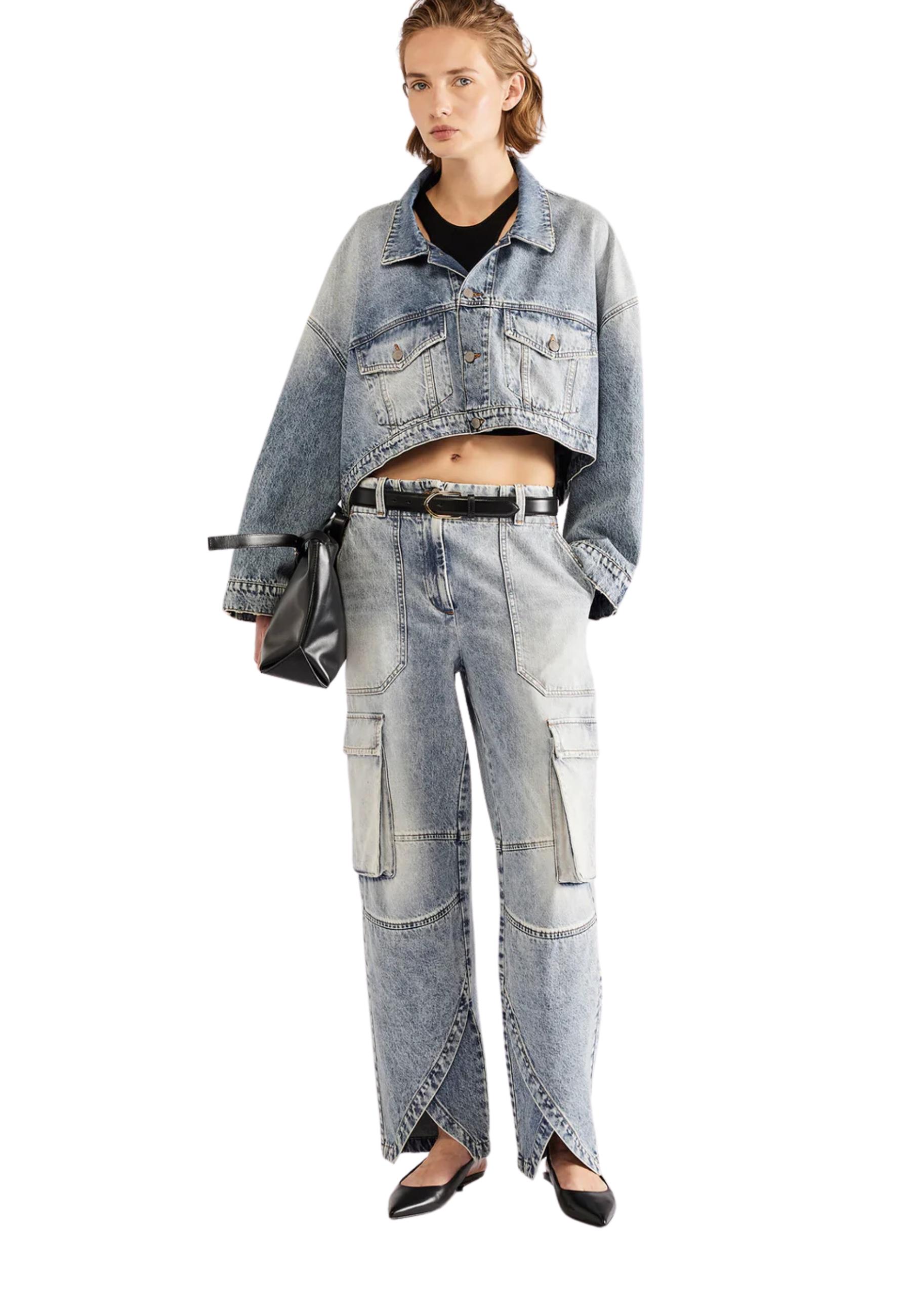 デニム・ジーパン Erika Cavallini Jeans Erika Cavallini Leone Jeans in light washed denim | TheDoubleF