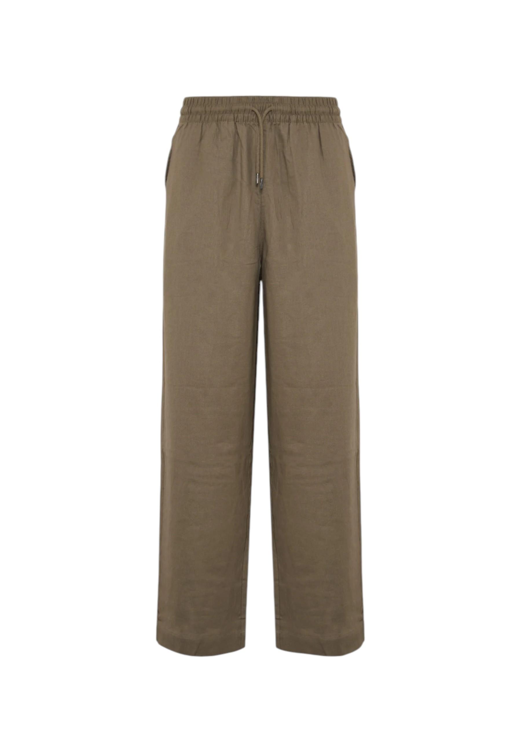 パンツ emporio armani archive pants brown Emporio Armani Wide Leg Rope Belt Pants, Brand Size 48