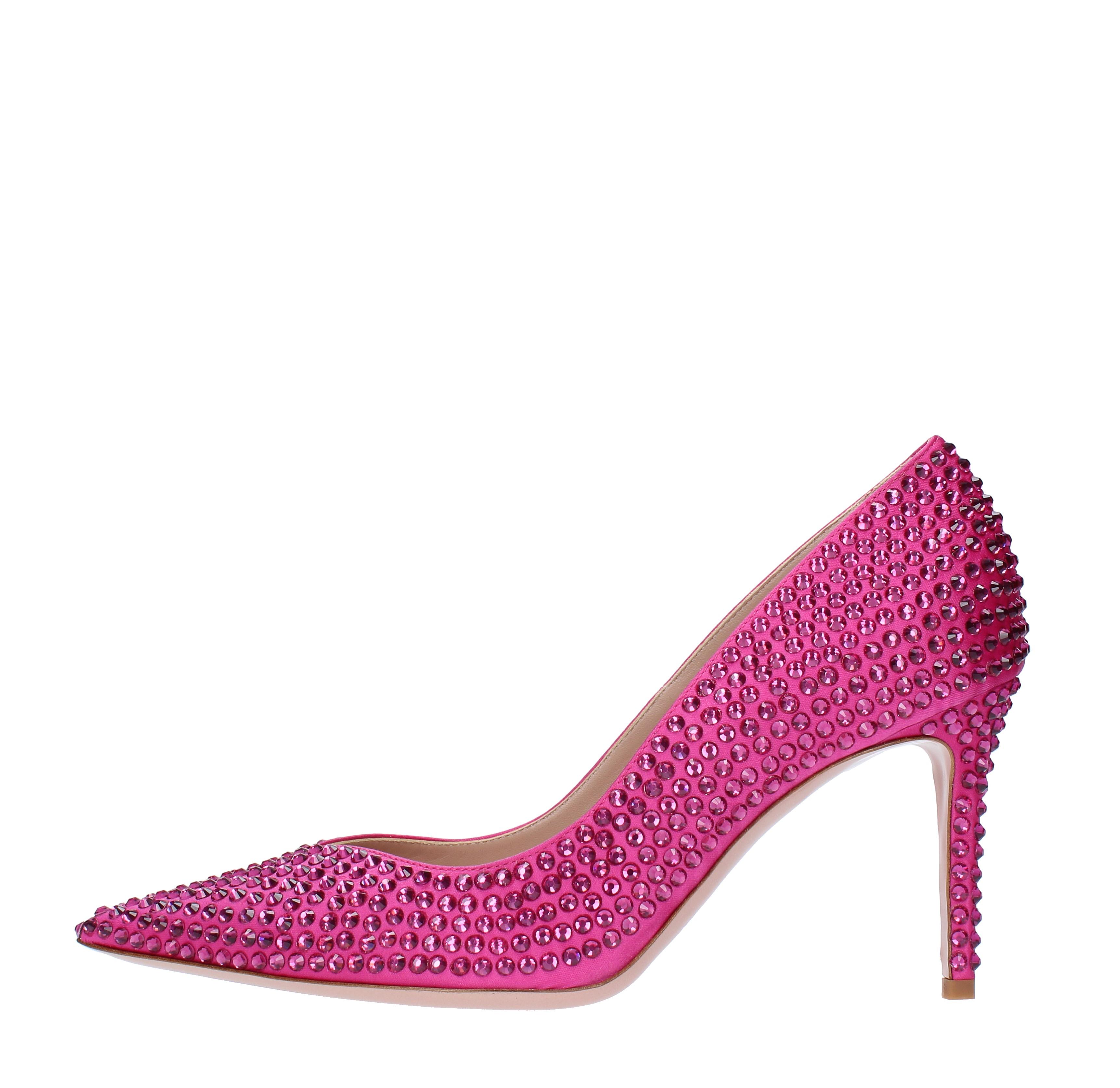 サンダル・ミュール Gedebe High-Heeled Fuchsia Sandals With Intertwined Straps Gedebe High-heeled Fuchsia Sandals With Intertwined Straps