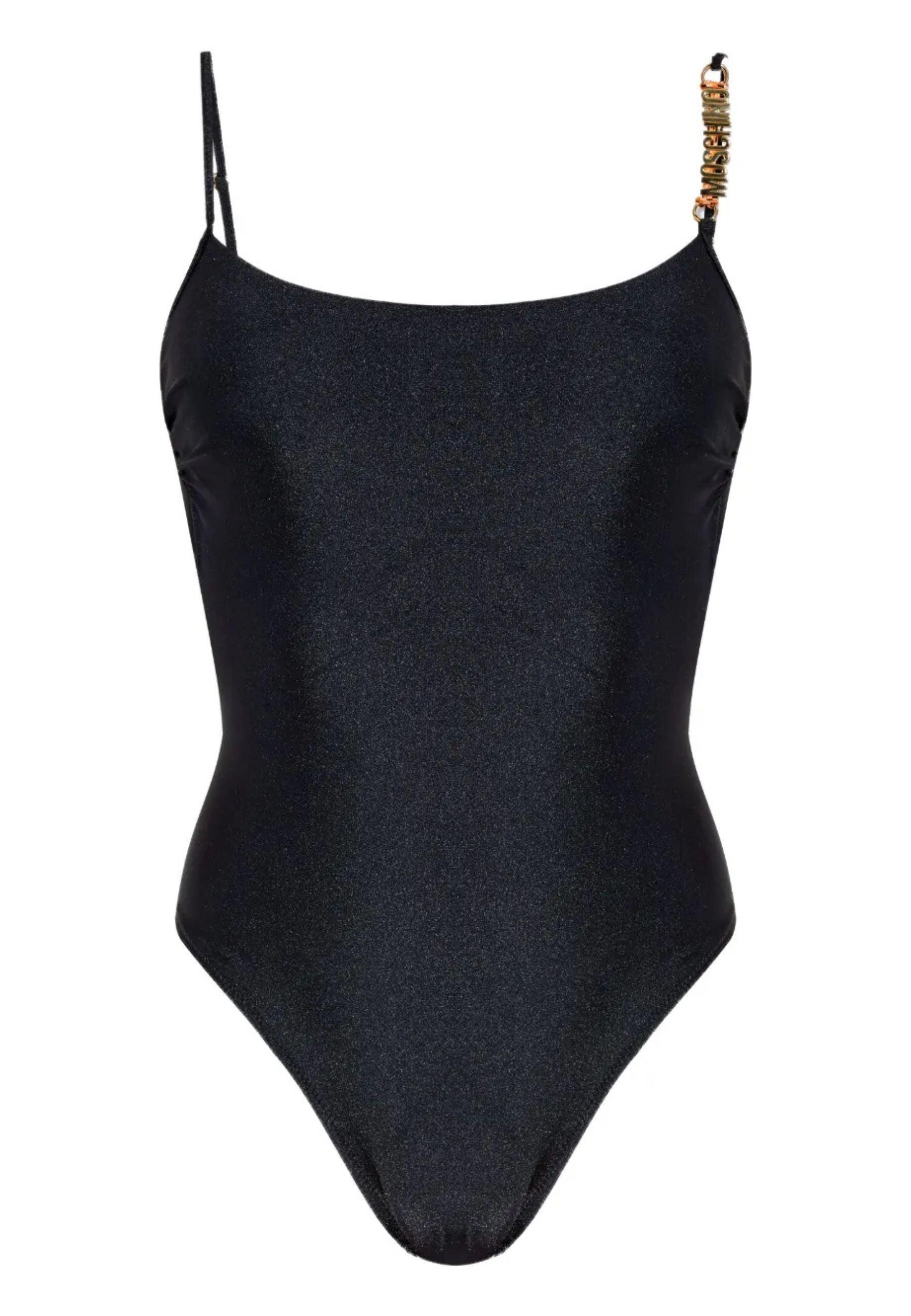 ワンピース水着 MOSCHINO COUTURE Woman Swimsuit Black 42040575 1555 Black logo-print swimsuit Moschino - women - MOSCHINO