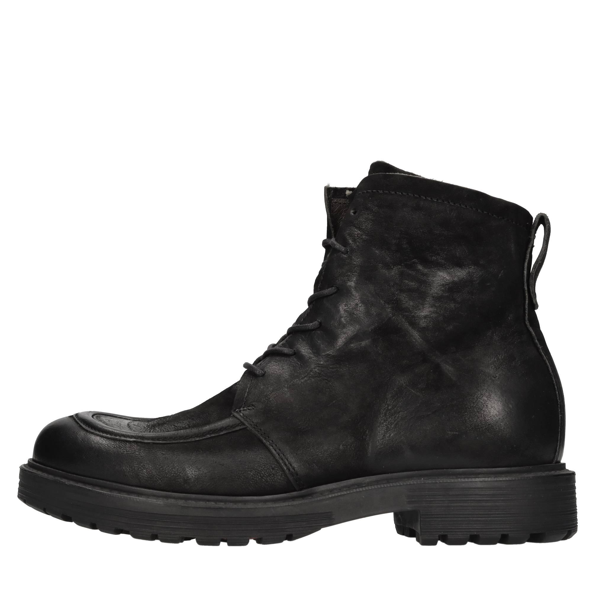 Pawelk\'s Men Size EU 44 US 10 Black Leather Moc Toe Lace Up Ankle Chukka Boot Men main image 4