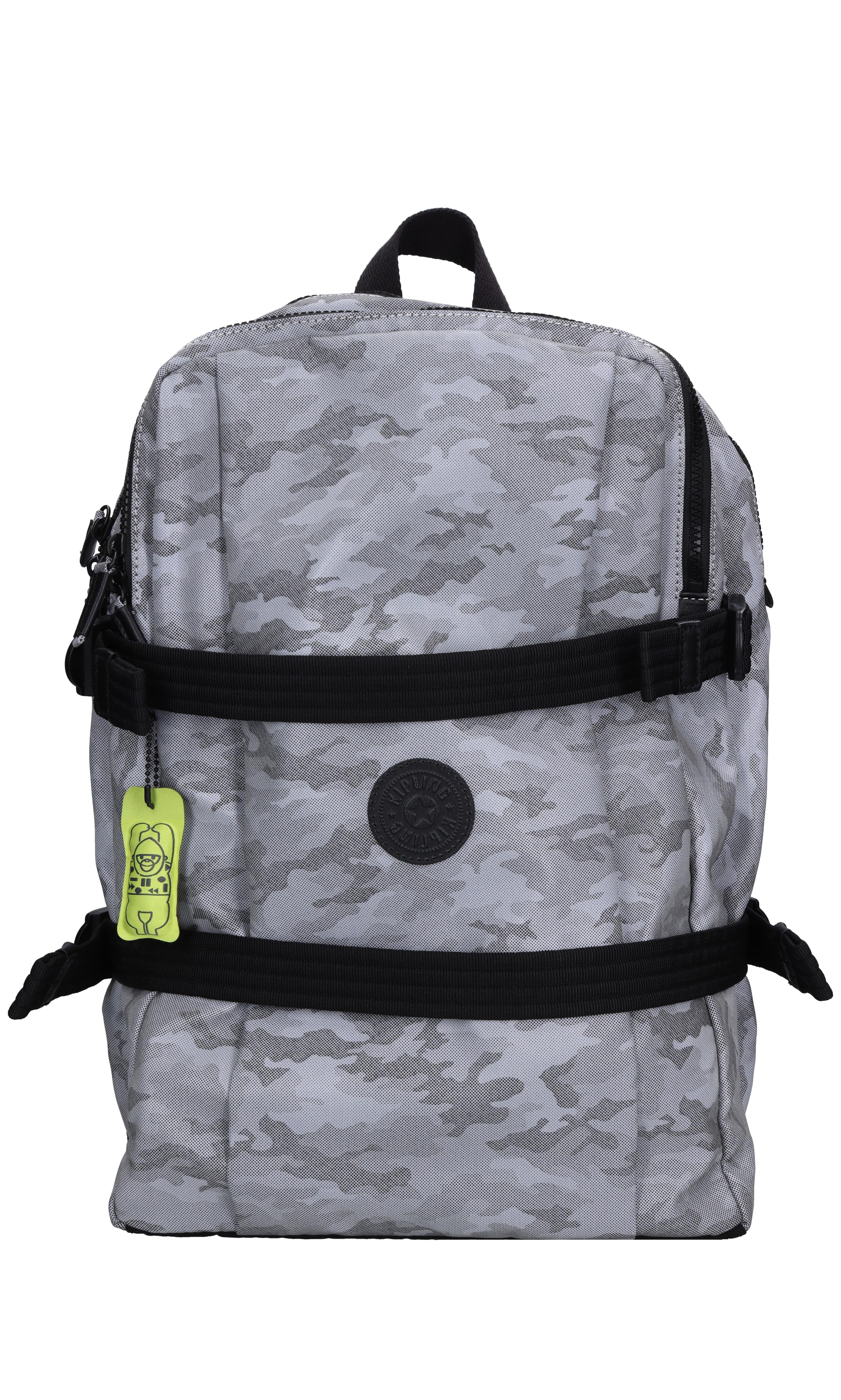 Kipling Light Gray Backpack with Black Accents Rylie Backpack main image 3