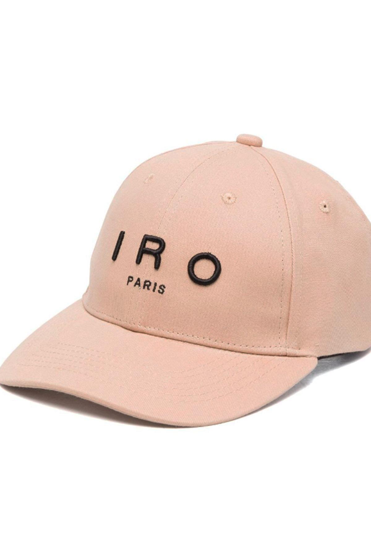 IRO Paris Linen Blend Logo Baseball Cap Beige Cream Adjustable Designer Hat IRO Grebe Shearling Cap - Beige | Garmentory main image 2