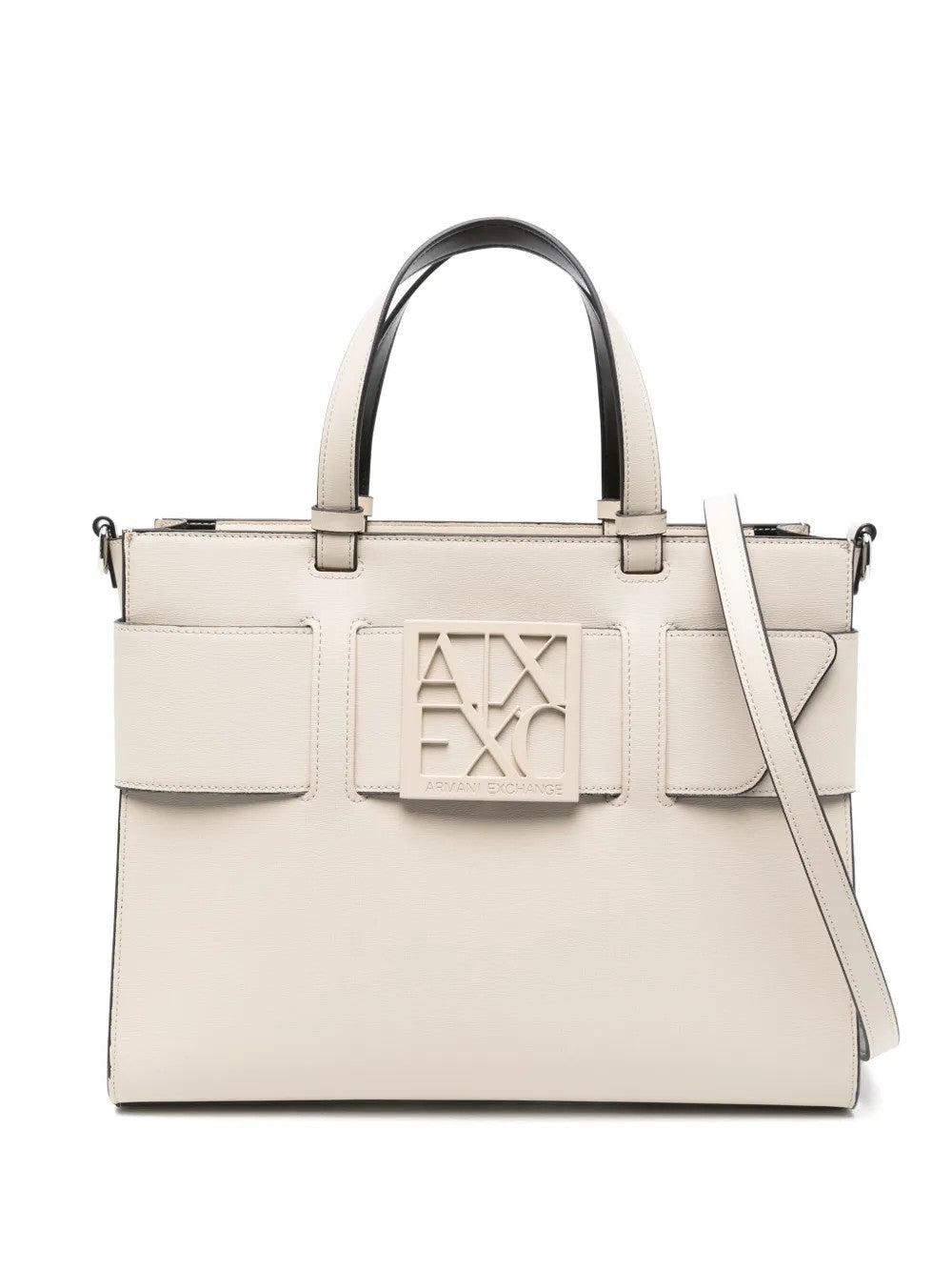 ARMANI EXCHANGE Shopping Bag in Natural | Lyst