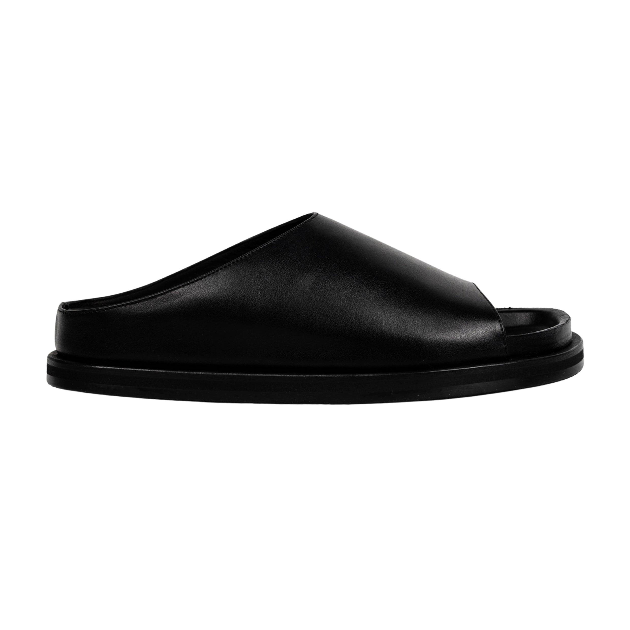 Studio Nicholson Slide Leather Sandal in Black | Lyst