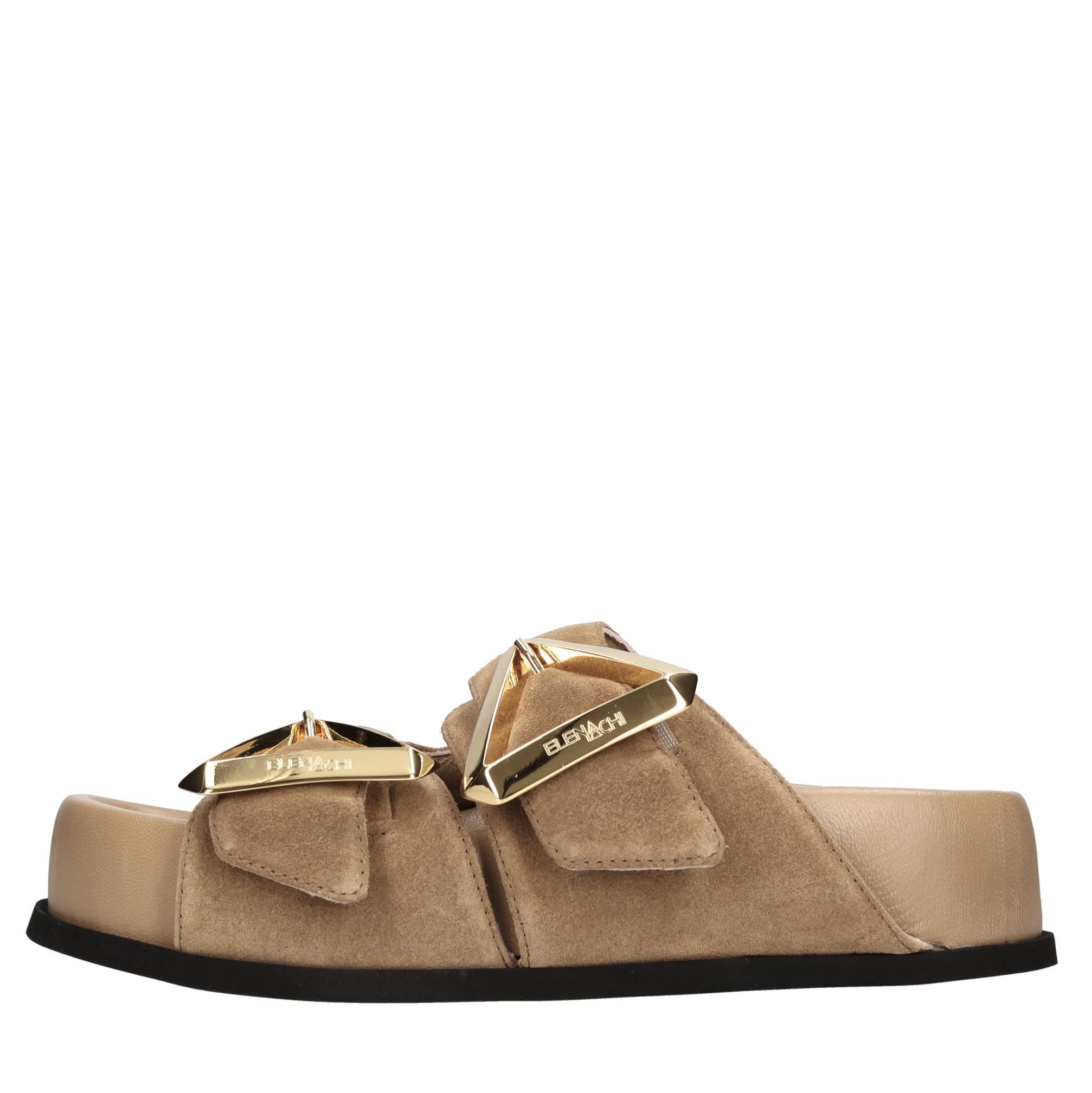 サンダル・ミュール ELENA IACHI Women Sandals E4151CAMEL BROWN Elena Iachi Sandals in Brown | Lyst