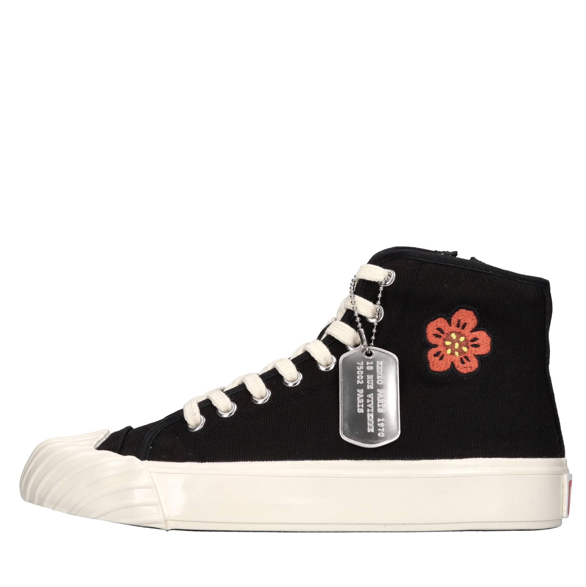 Kenzo Tiger Crest black and White High-Top Sneakers KENZO Tiger Crest Canvas High-Top Sneakers Sz EU 40 / UK 6  main image 2